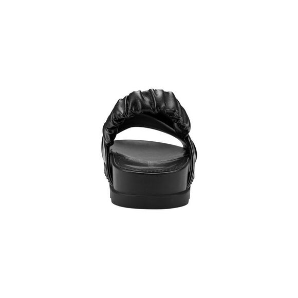 MARC FISHER Womens Black Elastic Back Strap Jivin Round Toe Slip On Sandals 7 M - Picture 2 of 4